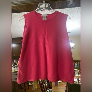 Hot Pink Sleeveless Shell - White Stag